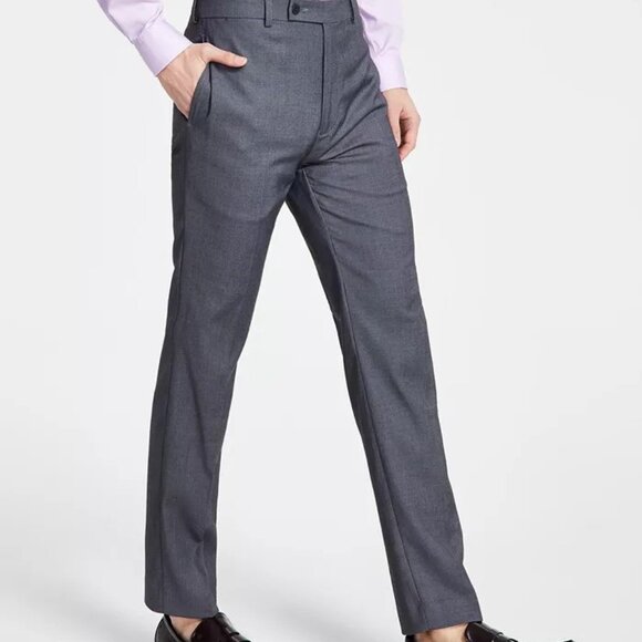 CALVIN KLEIN Men's Slim-Fit Performance Flat Front Trouser Pants‎ 40Wx30L E01048 - Picture 1 of 6